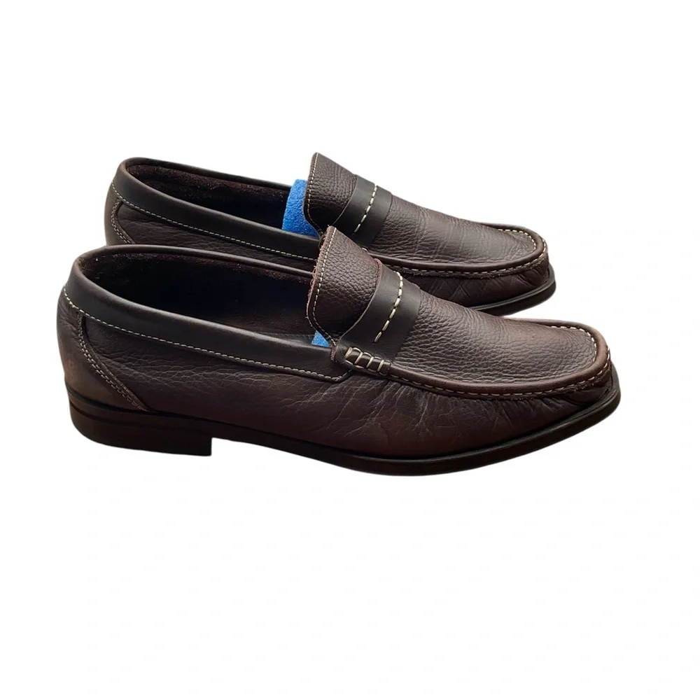 Sandro Moscoloni Rich Brown Leather Slip-Ons‎ 12D